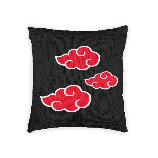 Ninja Red Clouds Anime Woven Pillows
