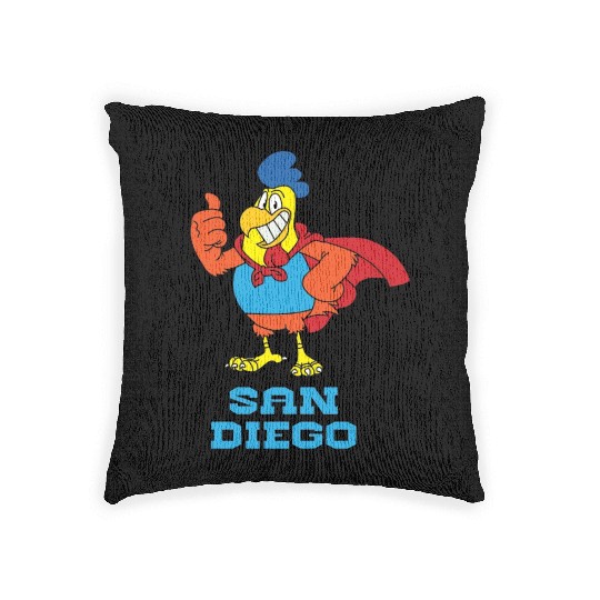 Classic Vintage San Diego Chicken Woven Pillows