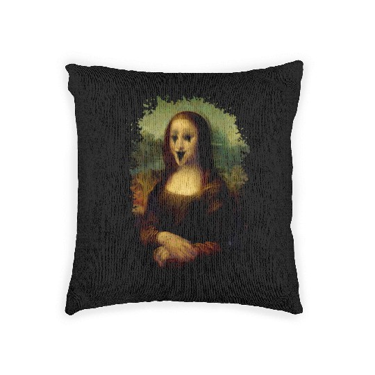 Haunted Mona Lisa Woven Pillows