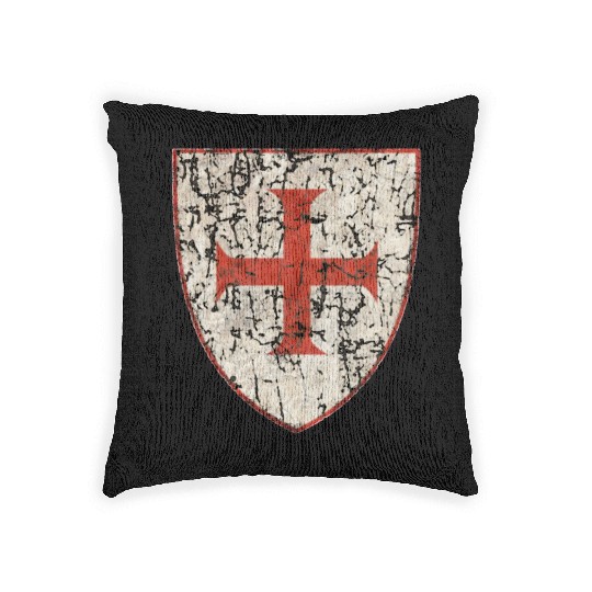 Knights templar Woven Pillows