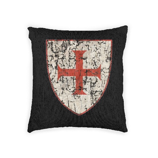 Knights templar Woven Pillows