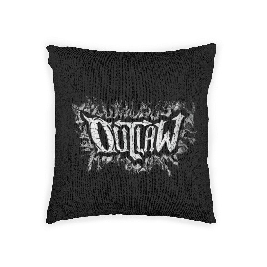 Outlaw lightning Woven Pillows