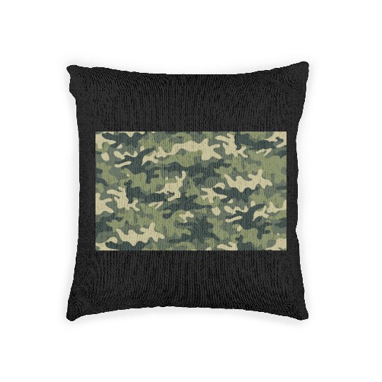 Camouflage pattern green Woven Pillows