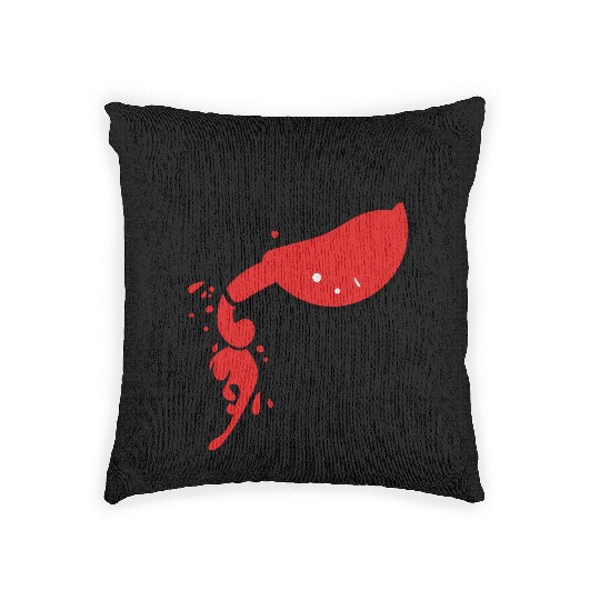 Red wine pouring Woven Pillows
