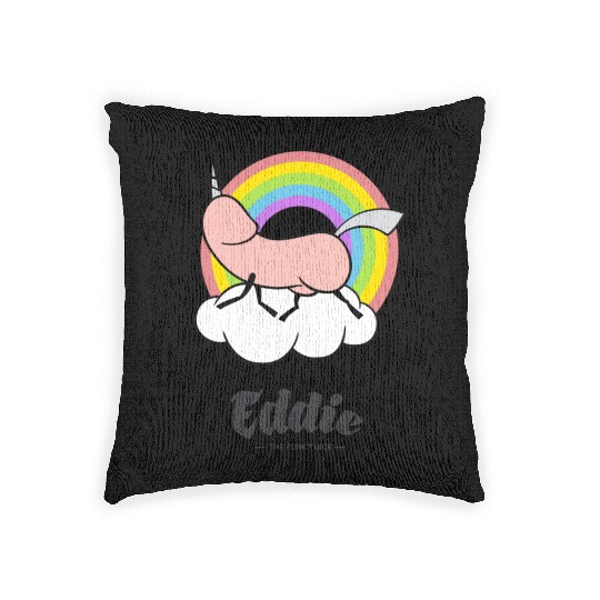 Eddie Funky Unicorn Dick Woven Pillows