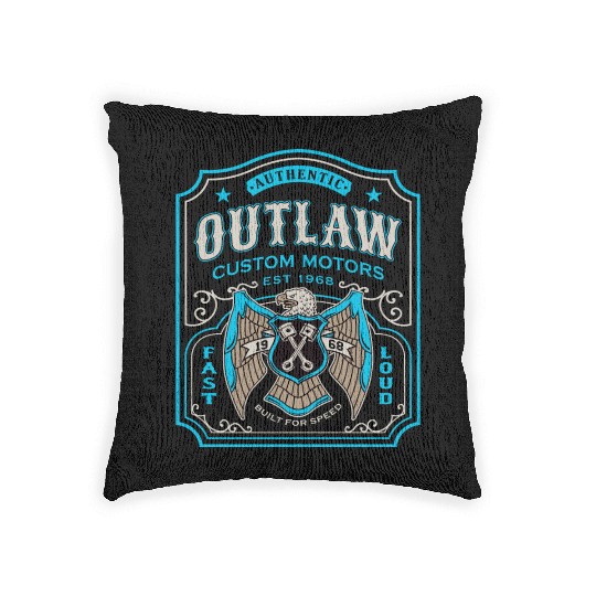 Outlaw Motors Woven Pillows