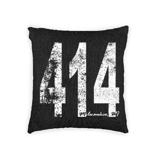 Vintage Milwaukee Area Code 414 Woven Pillows
