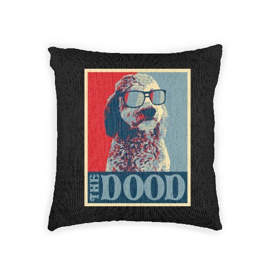 Goldendoodle The Dood Woven Pillows