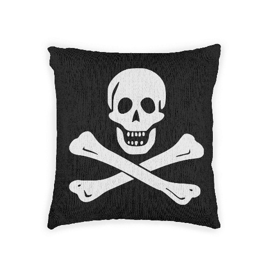 Skull and Crossbones Woven Pillows