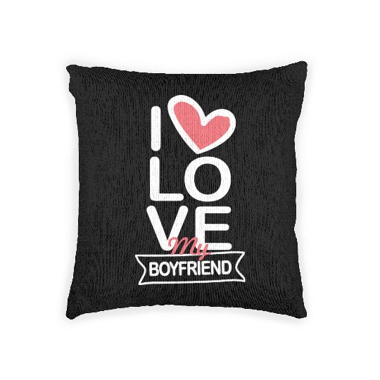 I love my Boyfriend Woven Pillows