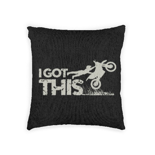 Motocross Dirt Bike I Got This Woven Pillows