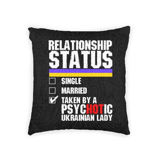 Psychotic Ukrainian Lady Woven Pillows