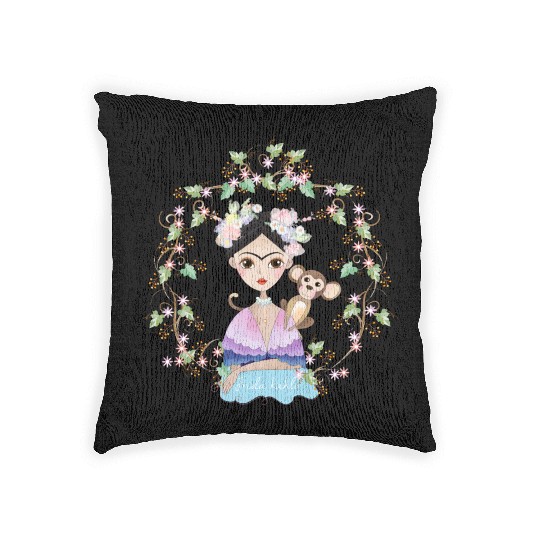 Frida Kahlo girl's Woven Pillows
