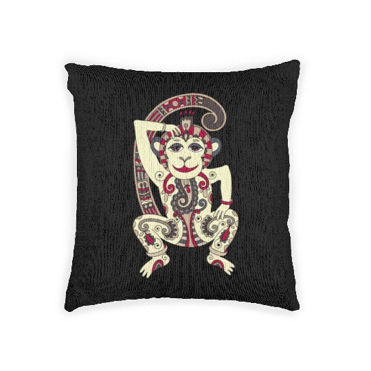 Aztec Monkey Woven Pillows