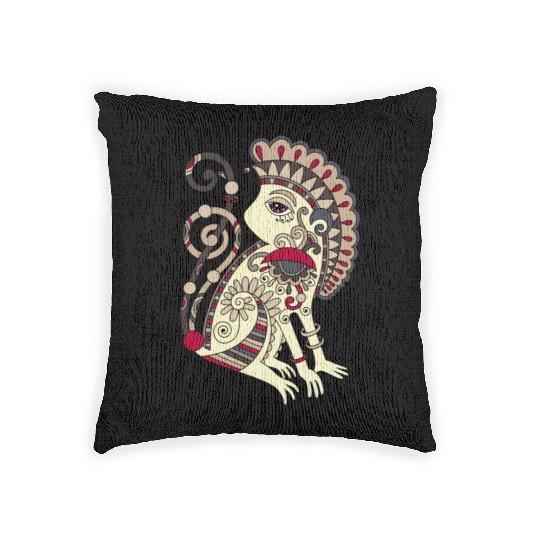 Aztec Monkey Woven Pillows
