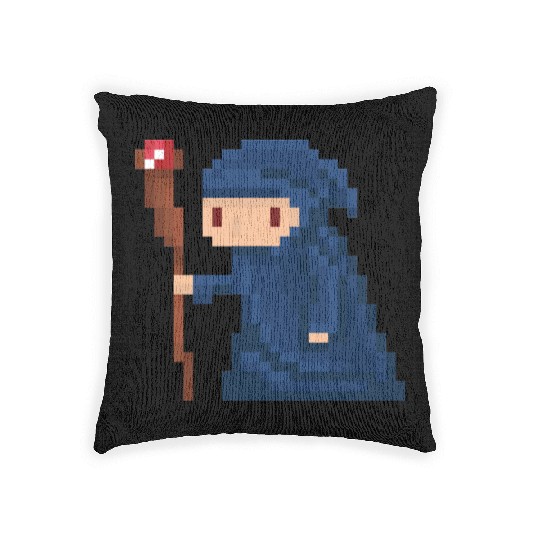 Pixel wizard Woven Pillows