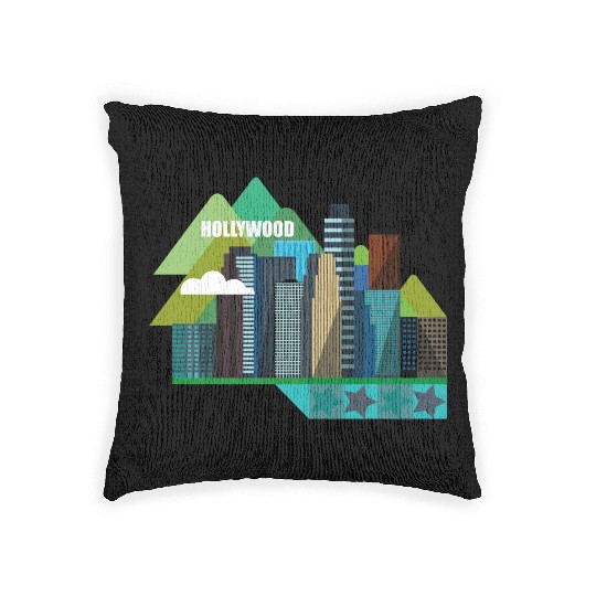 los angeles Woven Pillows