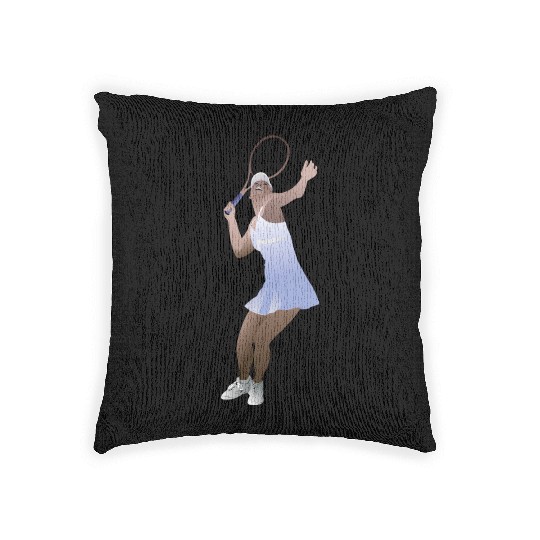 tennis player Woven Pillows