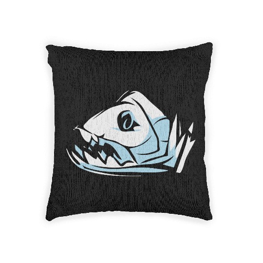 fish skeleton Woven Pillows