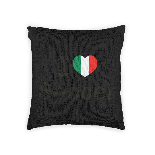 I love Italian football Woven Pillows