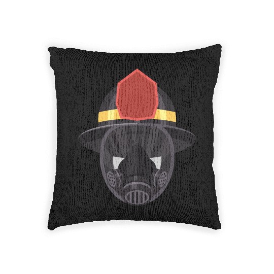 firefighter helmet Woven Pillows