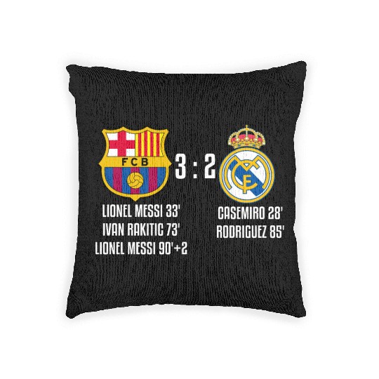 FC Barcelona 3 - 2 Real Madrid Woven Pillows