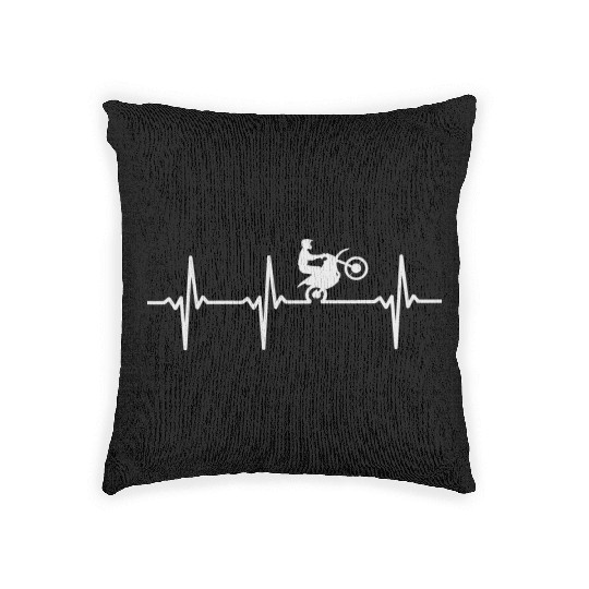 Motocross Motorcycle Motor Biker Race Cru Turbo Woven Pillows