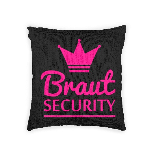 Bride security Woven Pillows