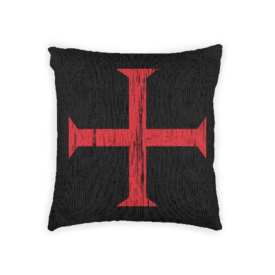 Knights Templar Crusader Cross Woven Pillows