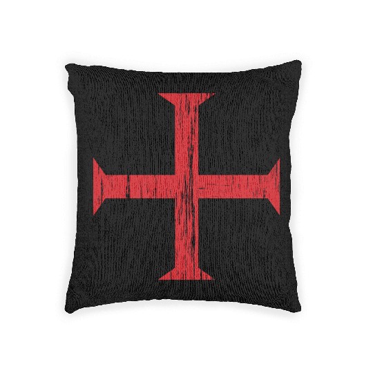 Knights Templar Crusader Cross Woven Pillows
