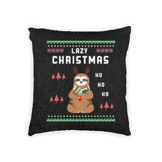 (Gift) Lazy Christmas Ho Ho Ho Woven Pillows