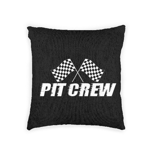 Pit Crew Racing Team Sports Racers Track Pit Stops Woven Pillows