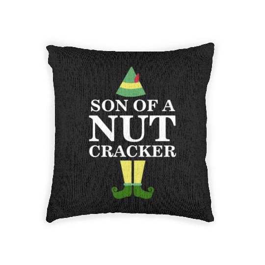 Funny Son of A Nutcracker Christmas Movie Quote Woven Pillows