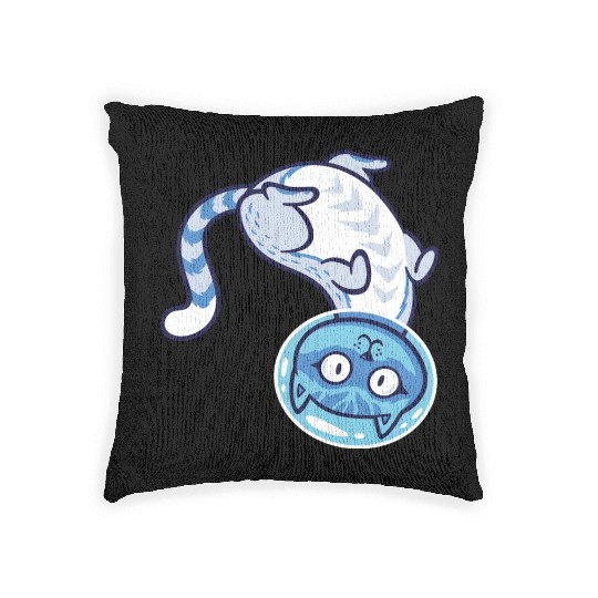 Space cat Woven Pillows