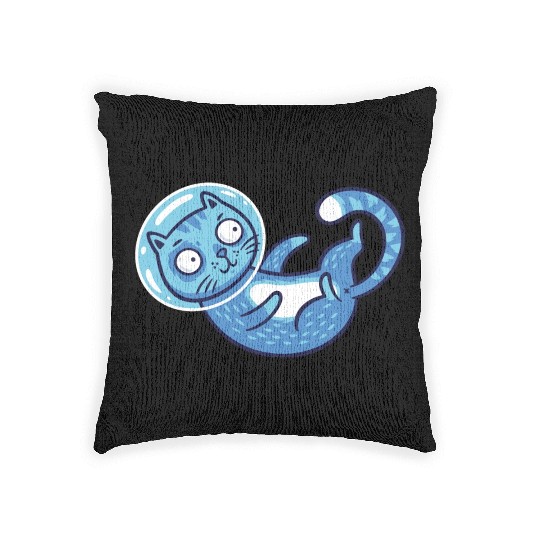 Space cat Woven Pillows