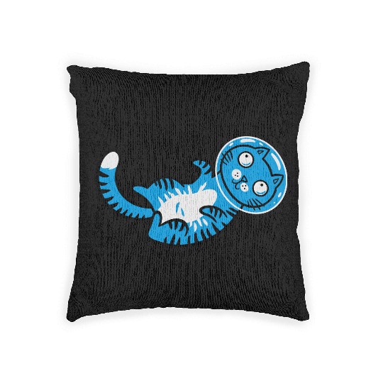 Space cat Woven Pillows