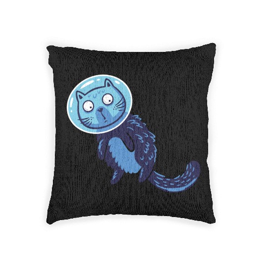 Space cat Woven Pillows