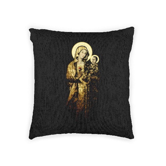 Our Virgin Mother (and Son) Woven Pillows