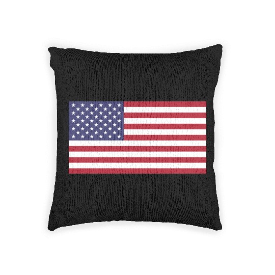 US American Flag Woven Pillows