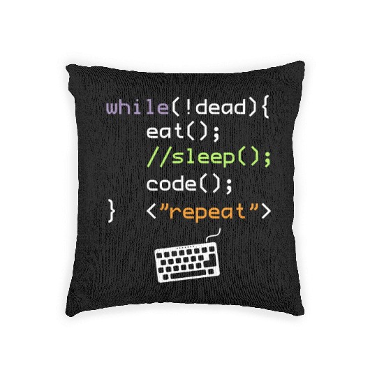 Computer Science Programmer Woven Pillows