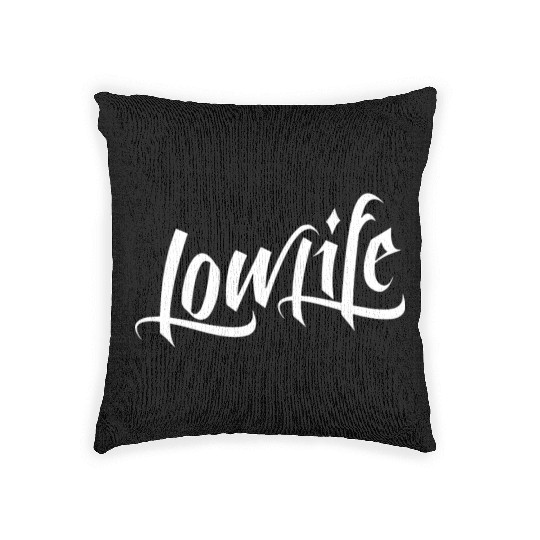 Low Life Over Flow Lowrider LowLife Tattoo Woven Pillows