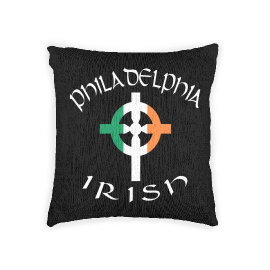 Ireland Pride Philadelphia Irish Celtic Cross Woven Pillows