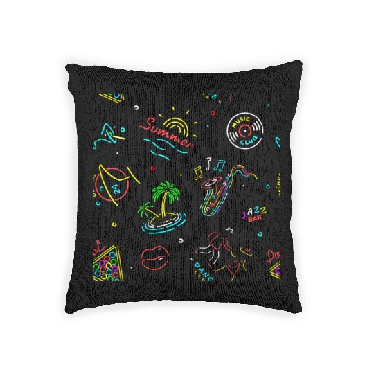 summer pattern Woven Pillows