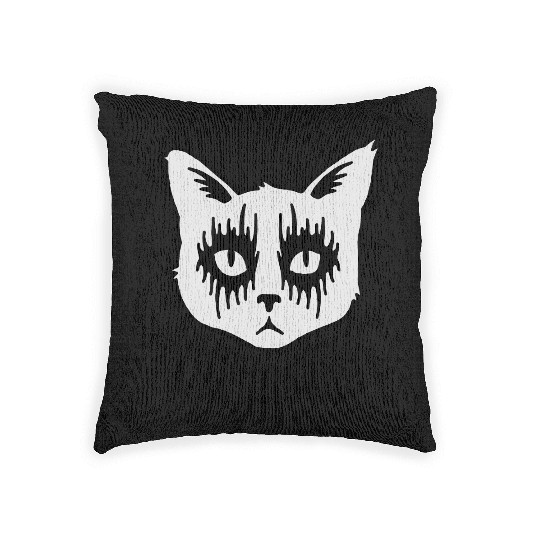 cat metal Woven Pillows