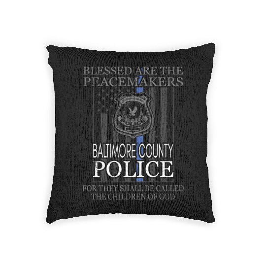 Baltimore County Police Woven Pillows Saint Michael Police Officer Prayer