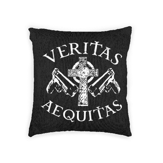 Veritas Aequitas Boondock Saints Irish Vigilante P Woven Pillows