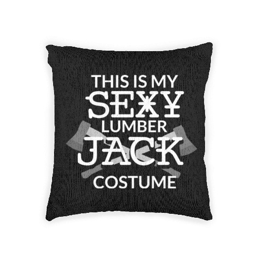 Sexy Lumberjack Costume - Halloween Costume Woven Pillows