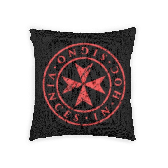 Knights Templar Maltese Cross Woven Pillows