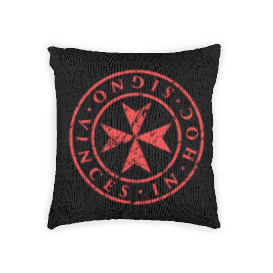 Knights Templar Maltese Cross Woven Pillows