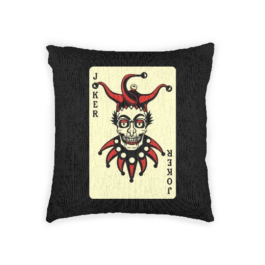 Joker Card Woven Pillows